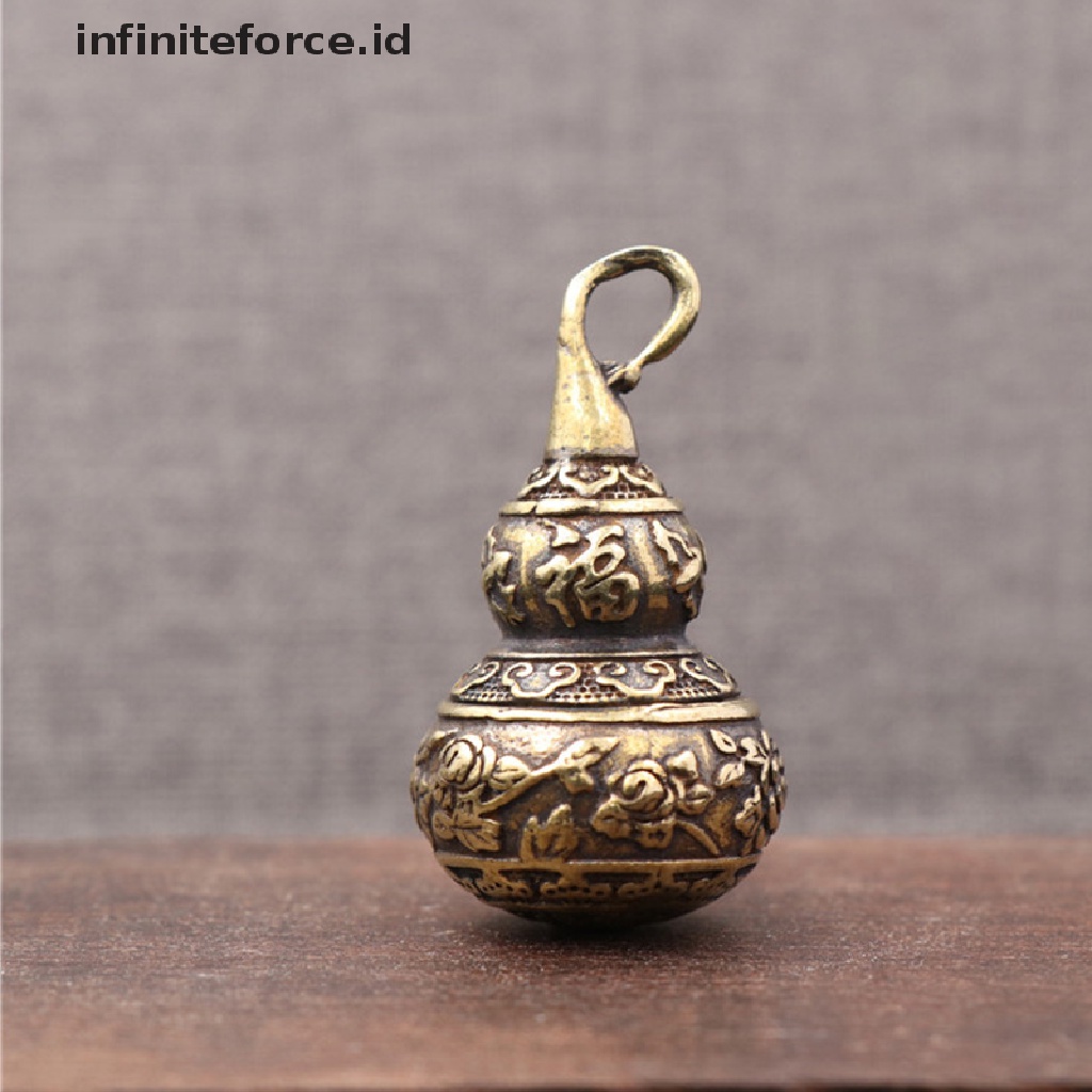 Gantungan Kunci Bentuk Bunga Teratai Bahan Kuningan Gaya China