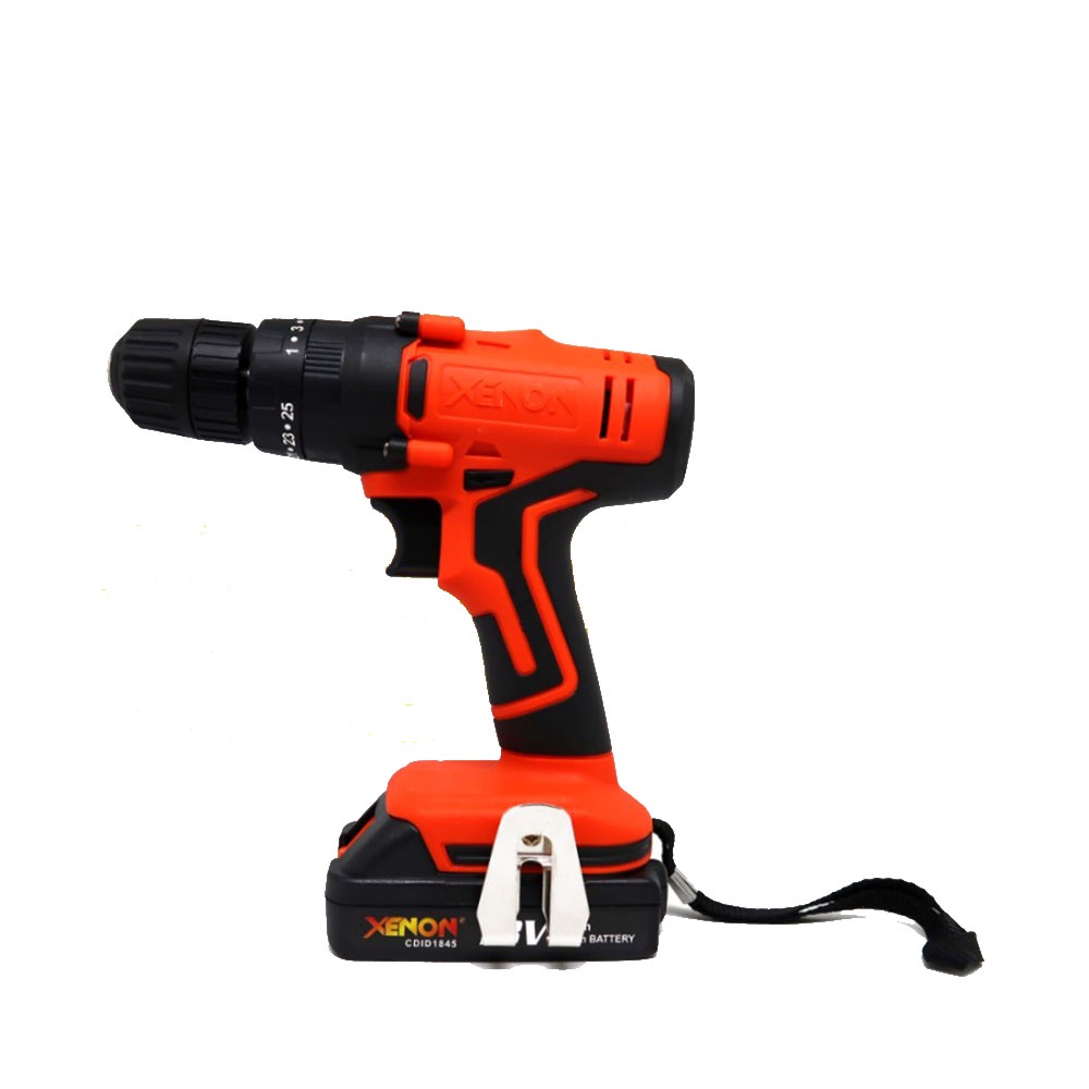 XENON CDID1845 MESIN BOR BETON BATERAI CORDLESS IMPACT DRILL AKSESORIS