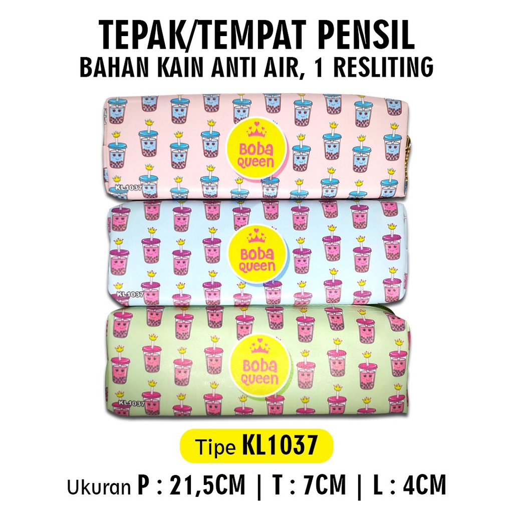 

LJK SHOP - KOTAK PENSIL RESETING / KOTAK PENSIL POUCH / MOTIF BOBA QUEEN KL1037