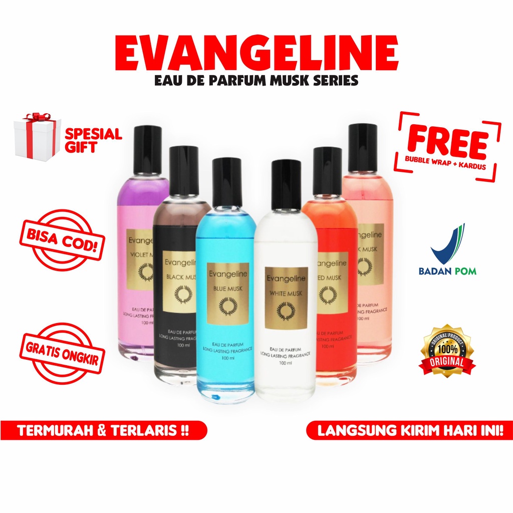 Evangeline EDP Musk Series Eau de Parfume Wanita Parfum Original BPOM Black Musk