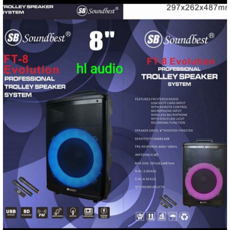 SPEAKER PORTABLE SOUNDBEST EVOLUTION 8 ORIGINAL 8 INCH