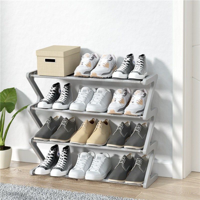 Termurah Z SHAPE Shoe Rack Rak Sepatu Zigzag 4 susun