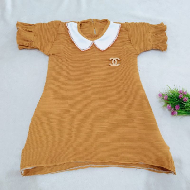 Dress Turun Naik Anak 4 5 Tahun cewek perempuan baju viral ( Dress Turnaik Chanela )