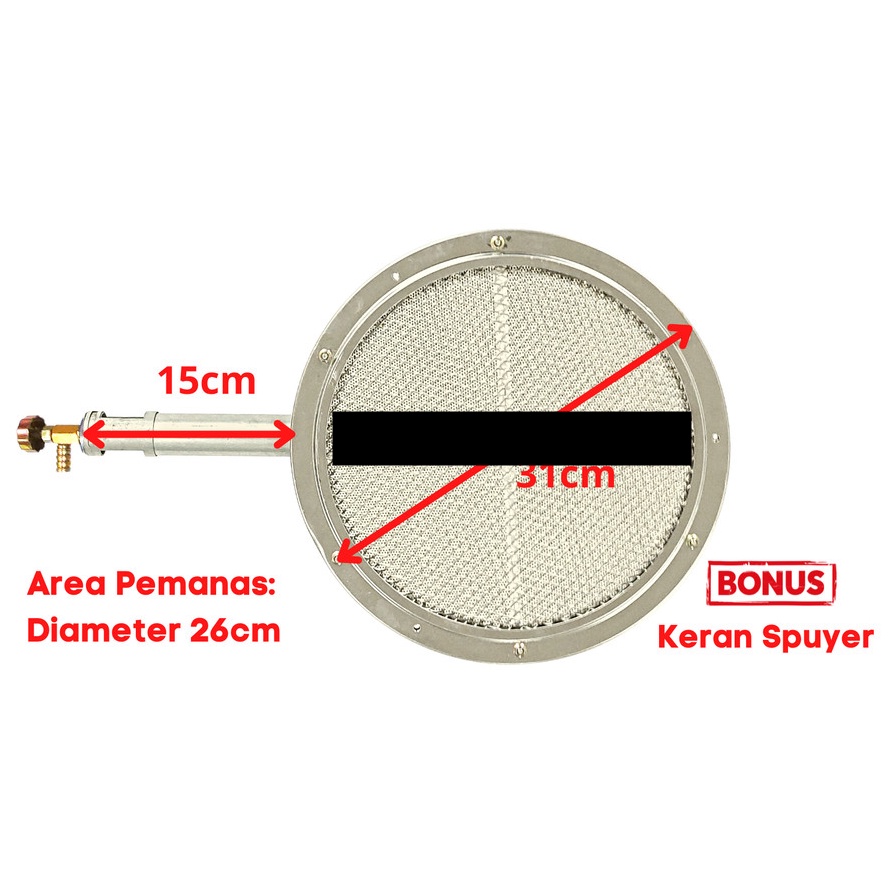 Kompor Stove Keramik Ceramic Infrared Gas LPG NG Burner Bulat