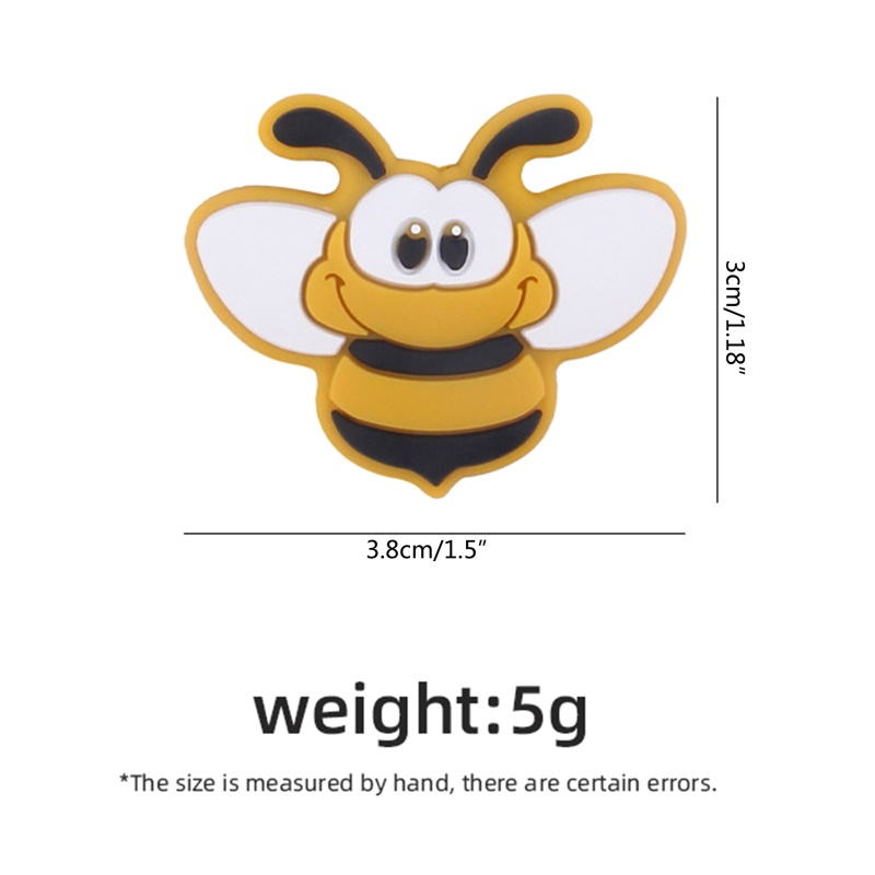 Mary 1pc Mainan Teether Bayi DIY Bentuk Lebah Kartun Bahan Silikon Bebas BPA