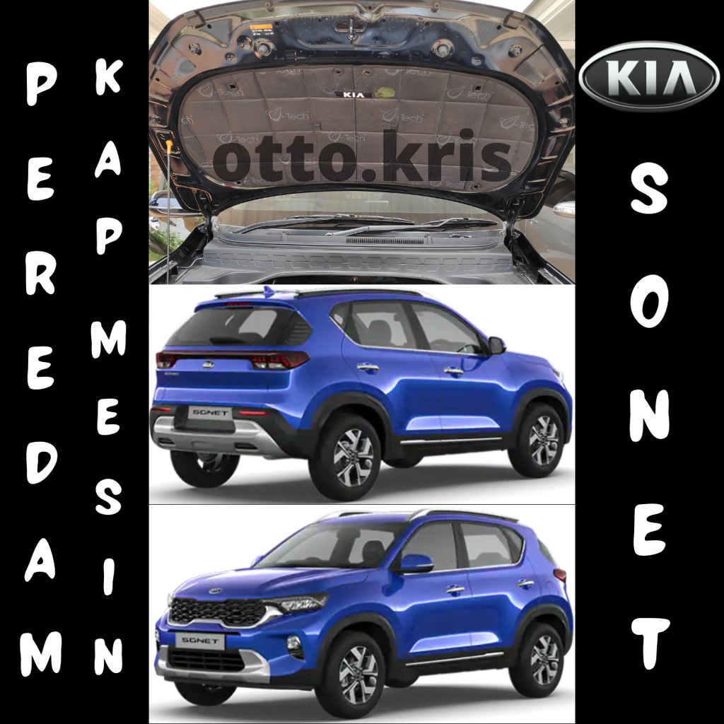 Peredam PANAS Kap Mesin Kia Sonet Vtech PREMIUM BONUS KLIP