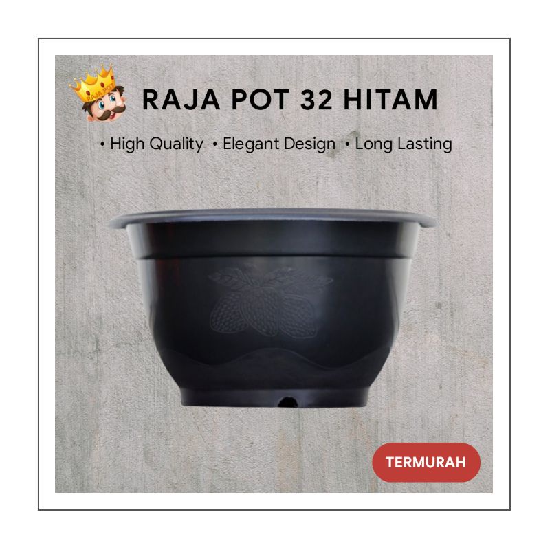 Pot Bunga Hitam 20 22 25 30 32 35 | Pot Tanaman Hitam Plastik