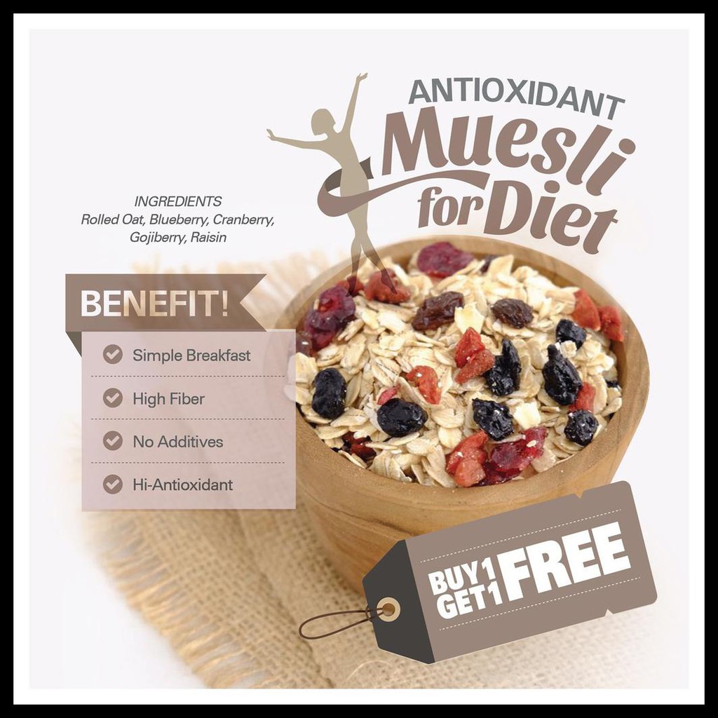 

Ready Buy 1 Get 1 Free Antioxidant Muesli (500Gr X 2Pc)