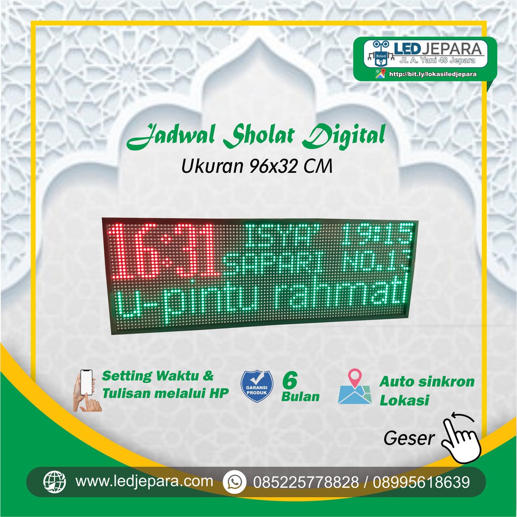 JADWAL SHOLAT DIGITAL JAM SHOLAT DIGITAL JAM DIGITAL MASJID JADWAL SHOLAT COUNTER IQOMAH