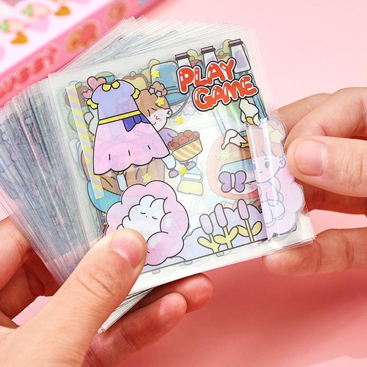 

Terjangkau - 100 Lembar Stiker Motif Kartun Korea Lucu Anti Air Dekorasi DIY Handbook Scrapbook ✓
