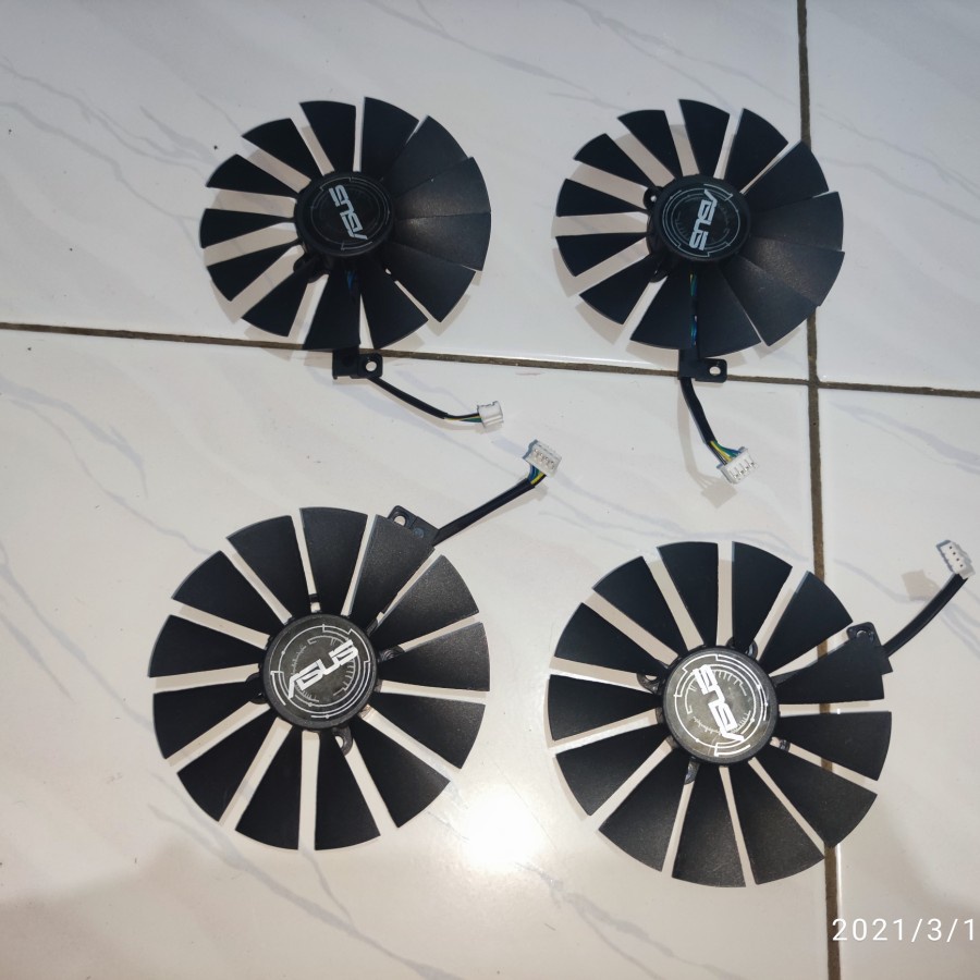 Fan Kipas ASUS Strix RX 580 570 480 470 95mm 4pin Dual Fan 13 mata blade