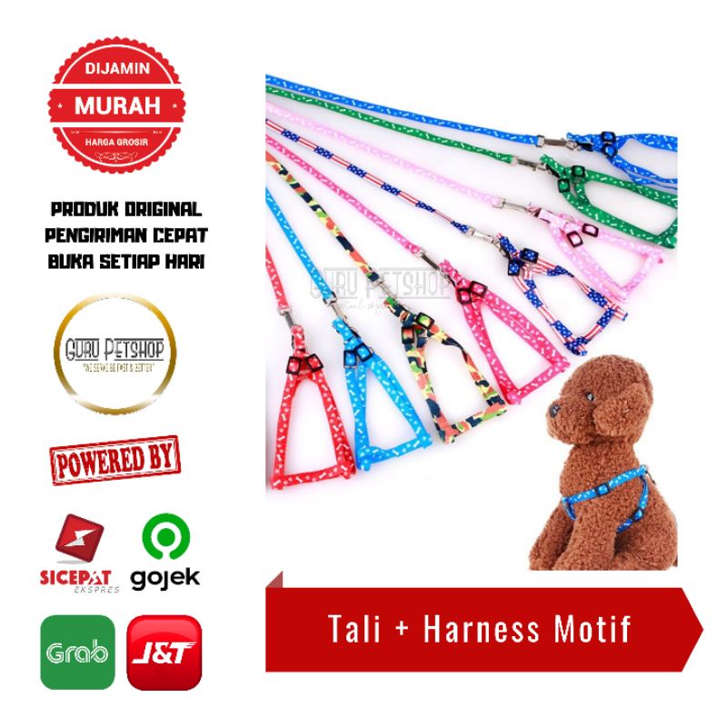 Tali Harness Kucing / Tali Harness Puppy / Tali Harnes Penuntun Kucing Anjing Medium