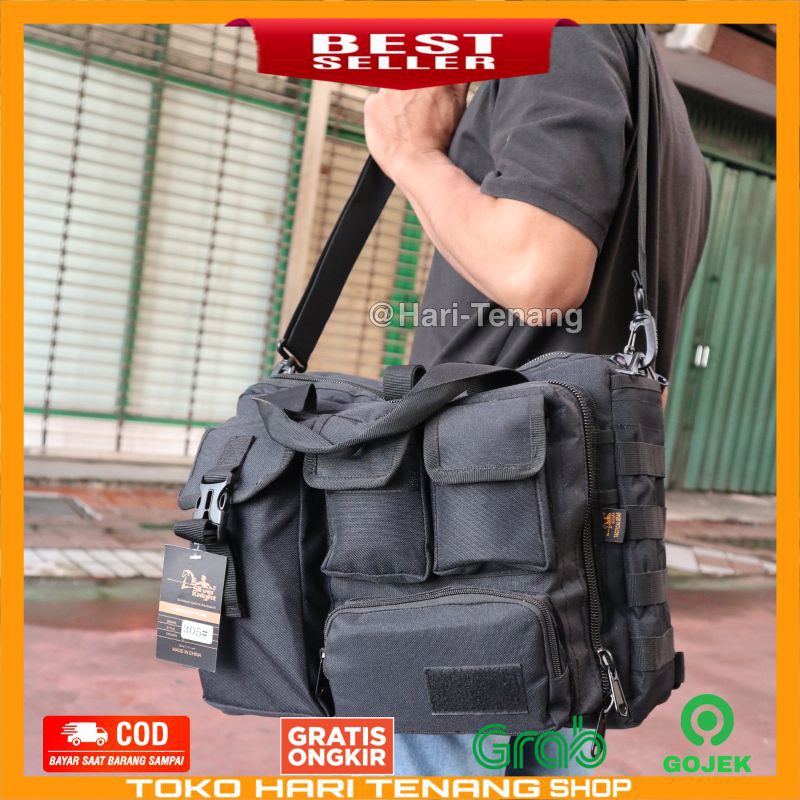 TAS SELEMPANG 305 HITAM TAS LEPTOP IMPORT