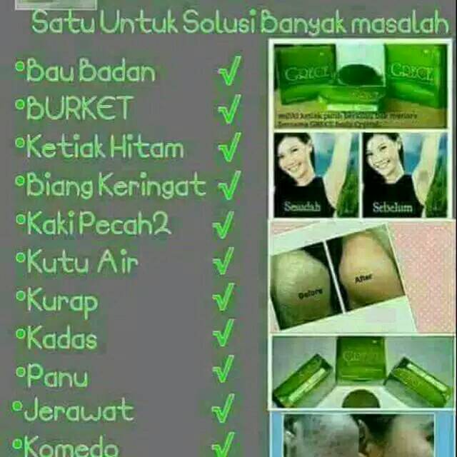 Sabun GRECE , sabun untuk bau badan , gatal gatal , ketiak hitam, kaki pecah-pecah