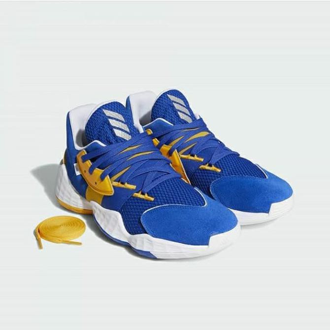 Sepatu Basket Adidas Harden Vol.4 Su Casa Blue Yellow Original Pria Angmokio258