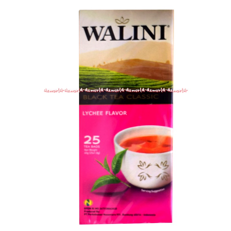 Walini Black Tea Classic Lychee Flavour 25bag Teh Hitam Walini Rasa Leci Teh Walinni Blacktea Lecy Tea