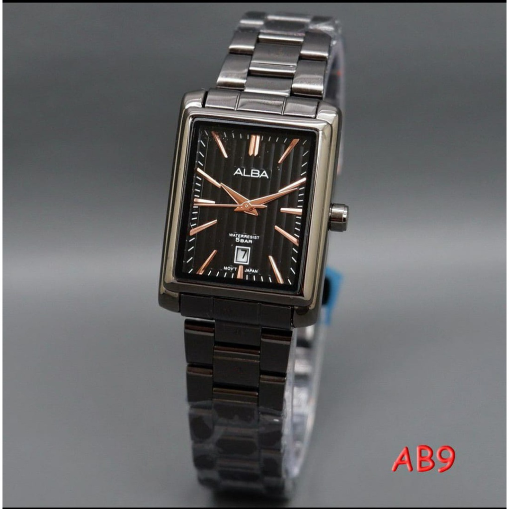BEST SELLER BISA COD Jam Tangan Alba Wanita Tanggal Aktif Disean Kotak /Jam Tangan Simple