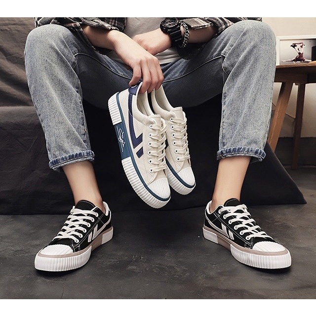 Ennwen SH57 Sepatu Import Kanvas Sneakers Pria Casual Men Canvas Shoes