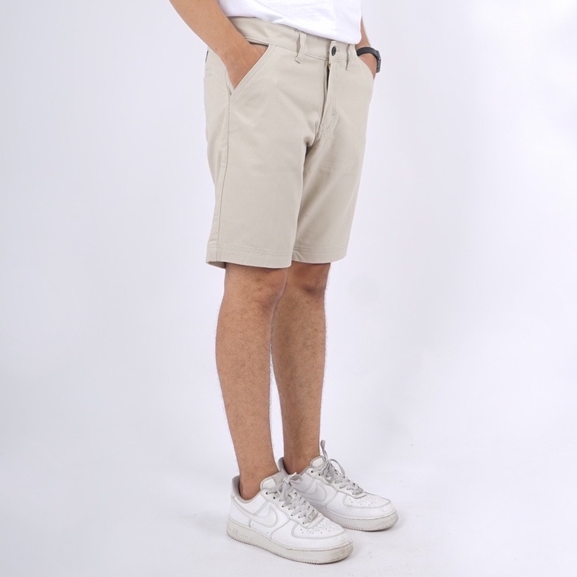 Mcvois Celana Chino Pendek Pria Krem Premium Distro