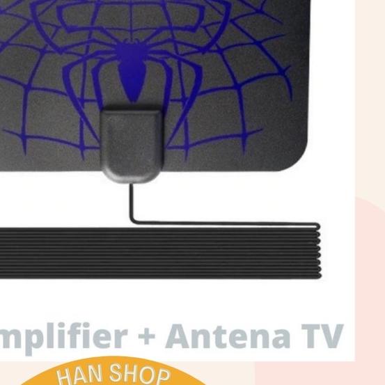 ℮ Antena TV + Amplifier Booster Digital Universal Indoor Plug & Play Anten Dalam Taffware Murah Ante