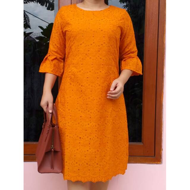 Dress katun bolong super premium el-ghana