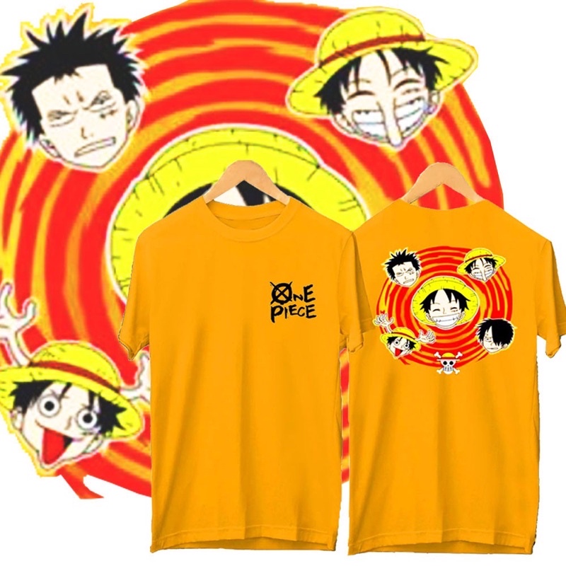 BAJU KAOS T SHIRT DISTRO ANIME ONE PIECE RORONOA ZORO MONKEY D LUFFY PRIA WANITA COWOK CEWEK UNISEX 