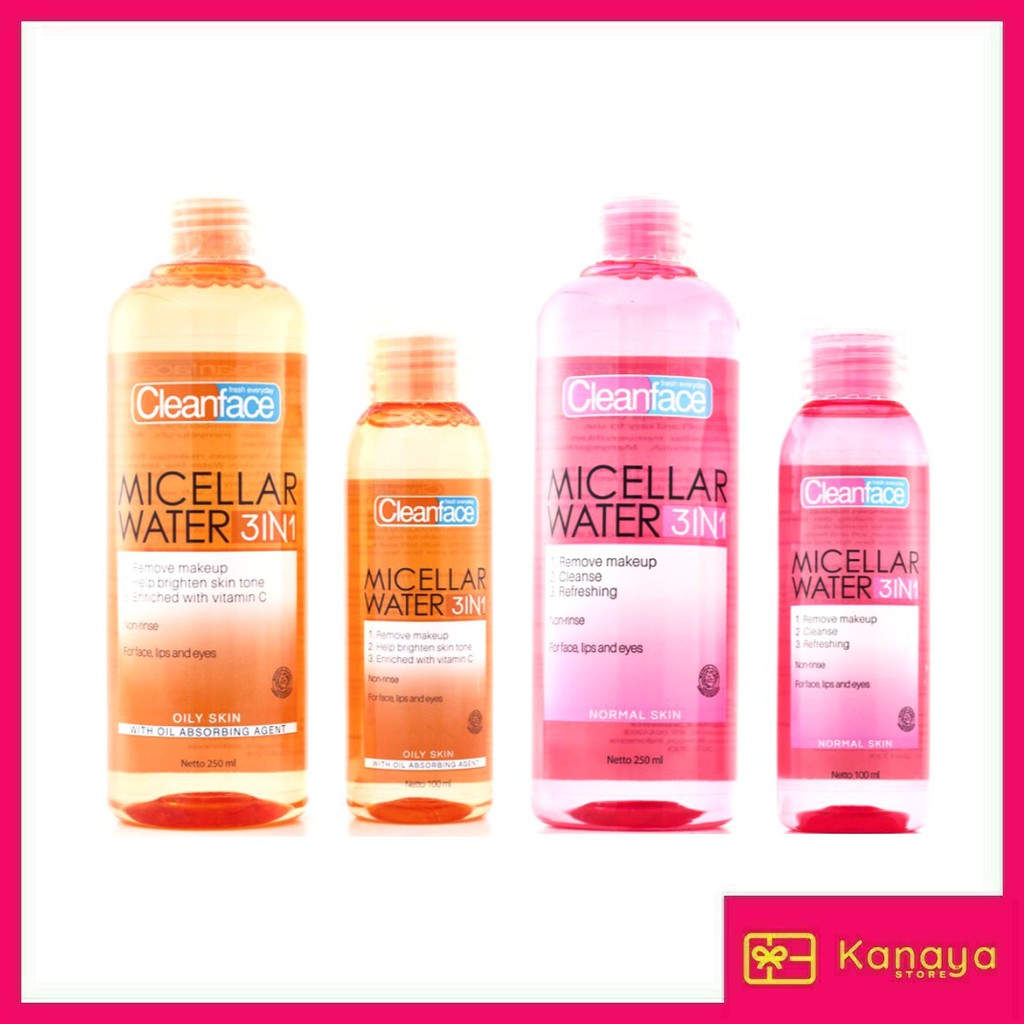 (BISA COD) Clean Face PURBASARI  Micellar Water 3 In 1