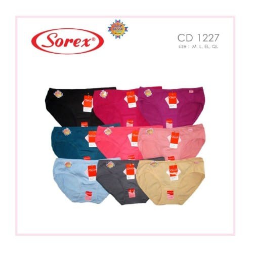 Celana Dalam 1227 &amp;1228 Sorex | Pakaian Dalam CD Wanita Sorex Asli Termurah Bahan Katun Soft&amp;Comfort