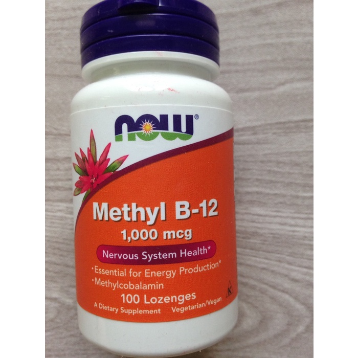 Now, Methyl B-12, vitamin B12, 1000 mcg,100 lozenges