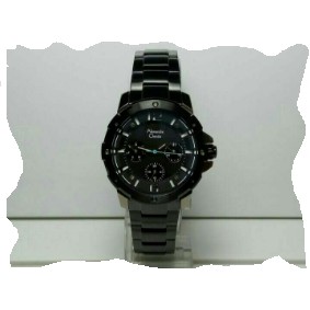 JAM ORIGINAL ALEXANDRE CHRISTIE AC 6410 WANITA MULTIFUNGSI FULL BLACK JARUM BLUE