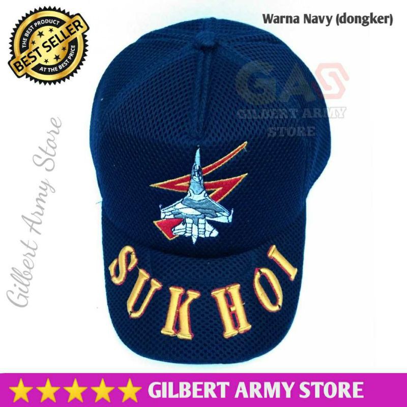 Topi Pesawat Sukhoi Angkatan Udara Topi Tni Au Grosir Topi Militer Tni Bahan Jala Jaring Murah