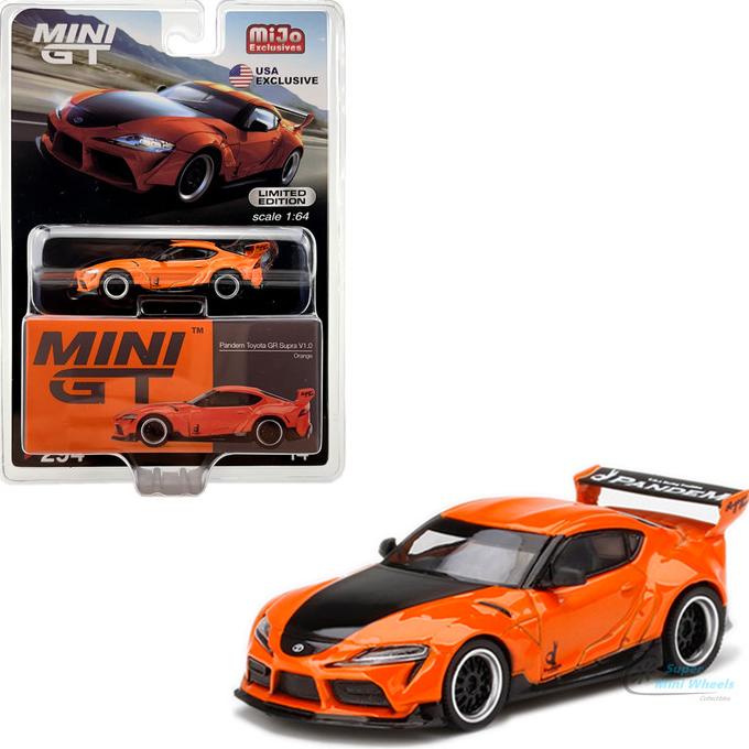 MINIGT 294 PANDEM TOYOTA GR SUPRA V1.0 ORANGE BLISTER MGT MIJO DIECAST
