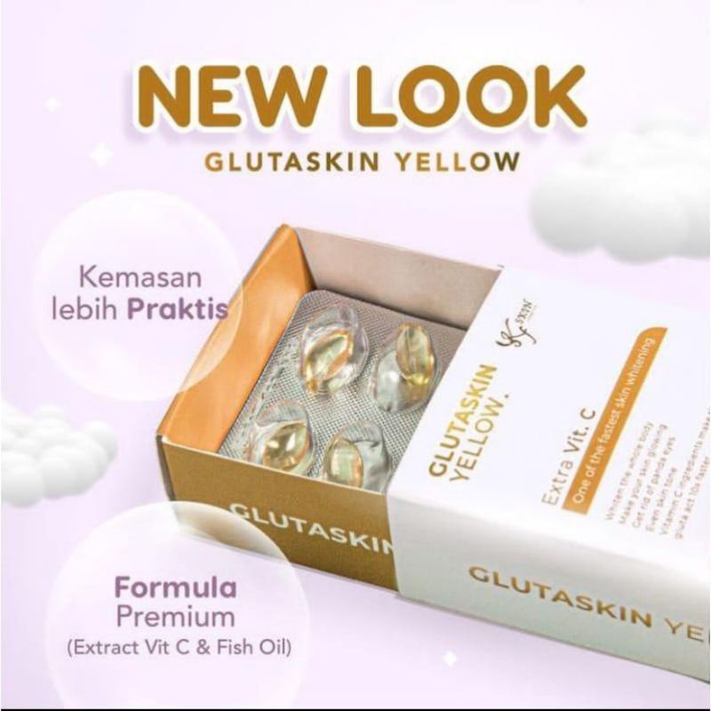 GLUTASKIN YELLOW PIL PEMUTIH / PIL PEMUTIH AMAN BPOM THAILAND