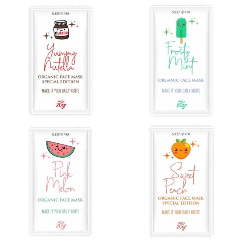 MASKER SLEEPOVER BPOM MASKER ORGANIK / MASKER WAJAH / MASKER BPOM / MASKER