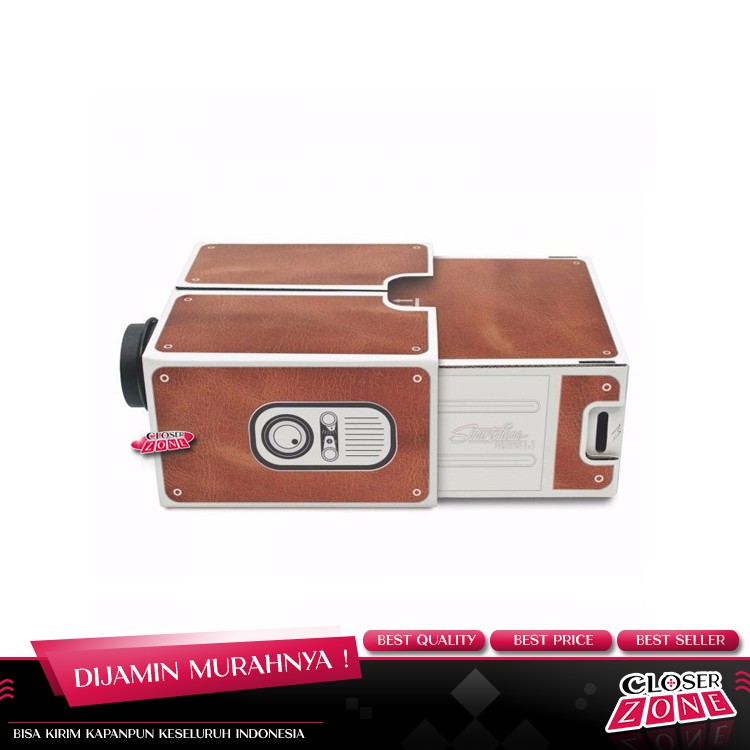 Proyektor Smartphone Portabel Cardboard 2.0  Proyektor Mini Portable Hp  Pembesar Gambar Ke Dinding
