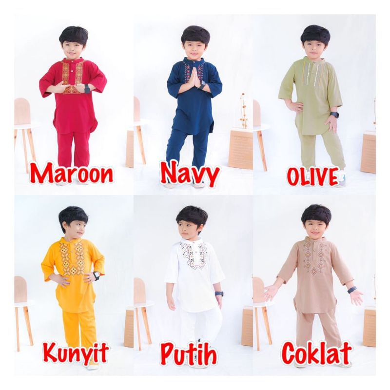 Koko anak daily fawaz 1-5tahun / koko bahan kaos  lucuna