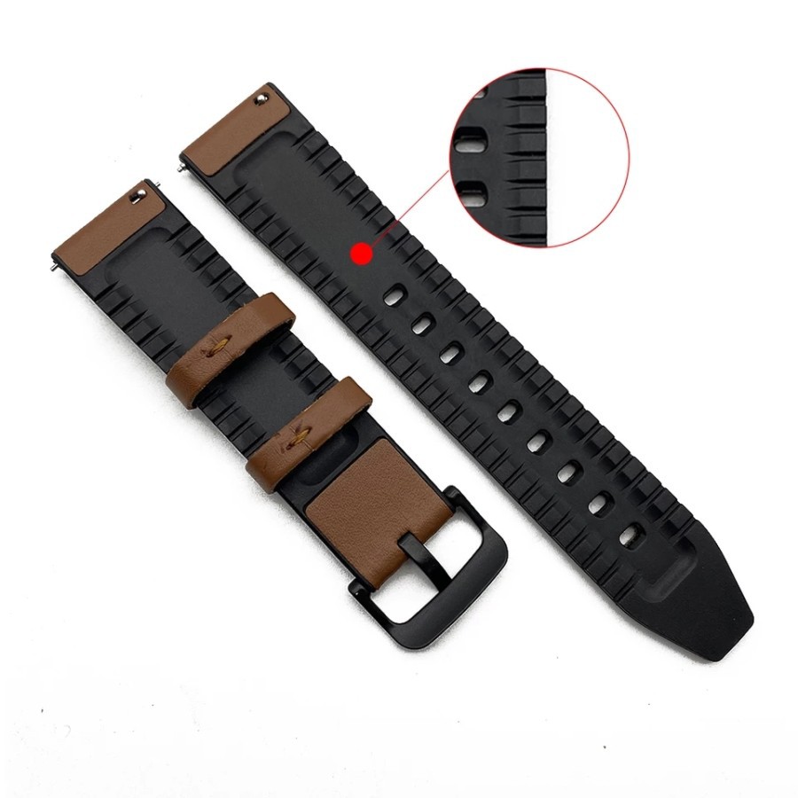 TALI JAM STRAP HUAWEI GT2E 46MM SMARTWATCH MODEL LEATHER RUBBER