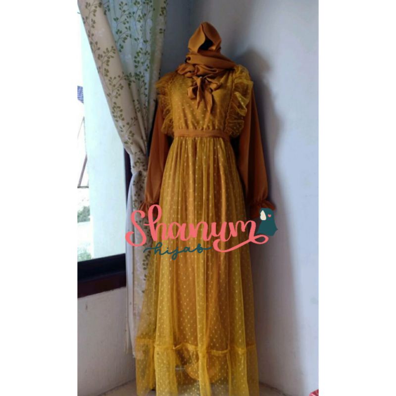 gamis anak/gamis bayi/couple ibu dan anak perempuan/dress anak/gamis pesta/gamis Shireen