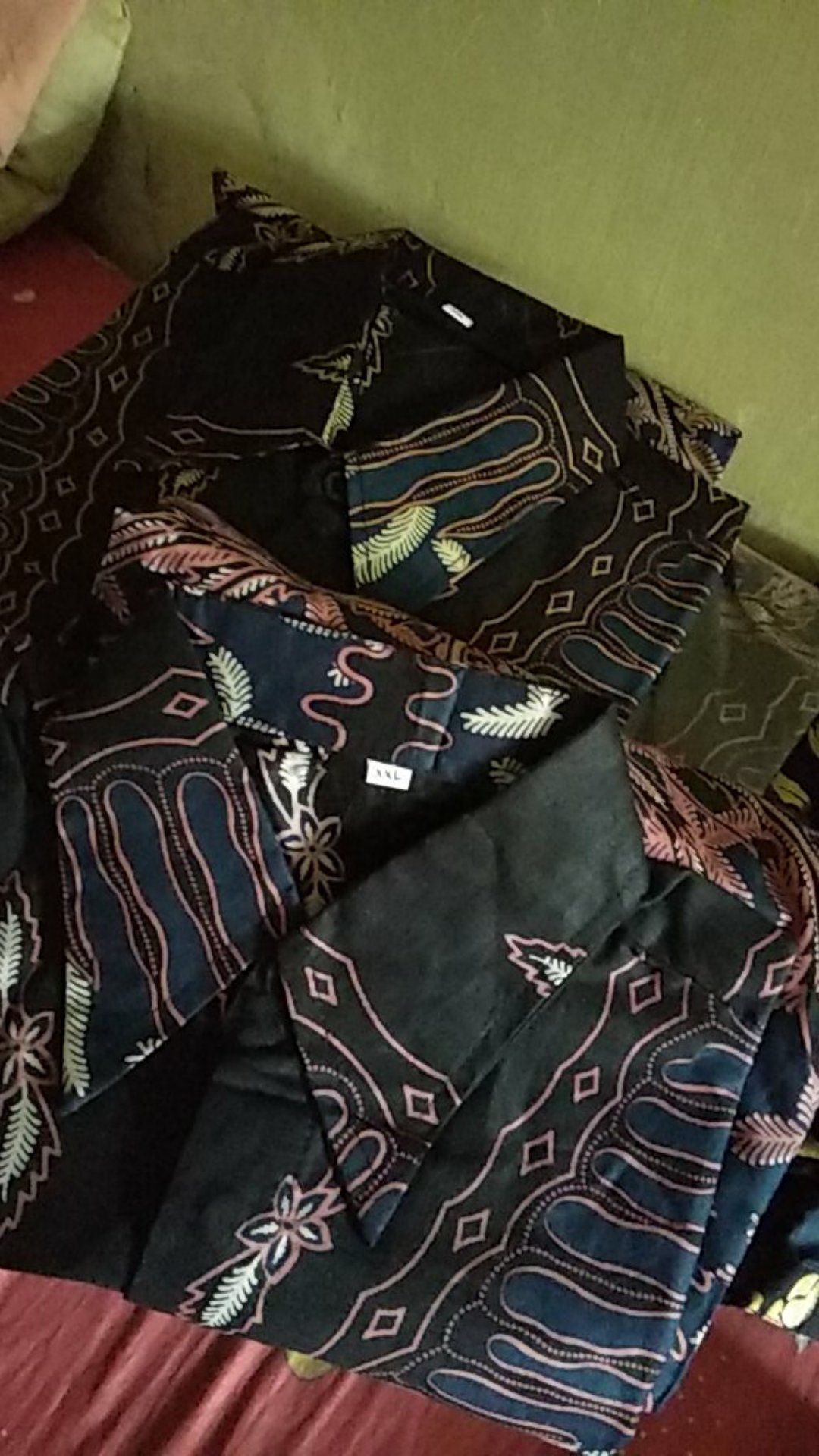 Kemeja Batik Pria Lengan Panjang Batik Size M L Xl Xxl  Bswart Hrb026 Kenongo Hem Panjang Padi