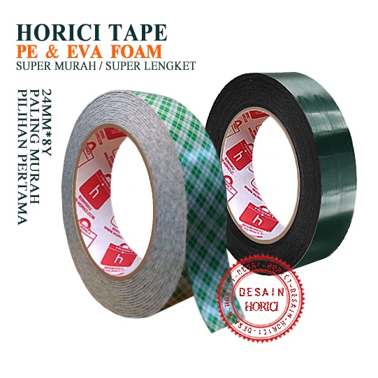 

Double Tape Busa Tebal Merk HORICI tape 24*8Y Isolasi Double Tape PE Foam EVA Foam