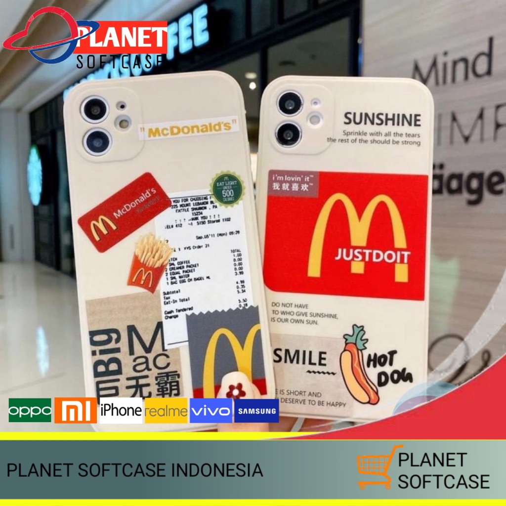 PS087 SOFTCASE CASE KONDOM SILIKON CASING KESING SKIN KEREN LUCU TERBARU HANDPHONE MCD MCDONALD HP V