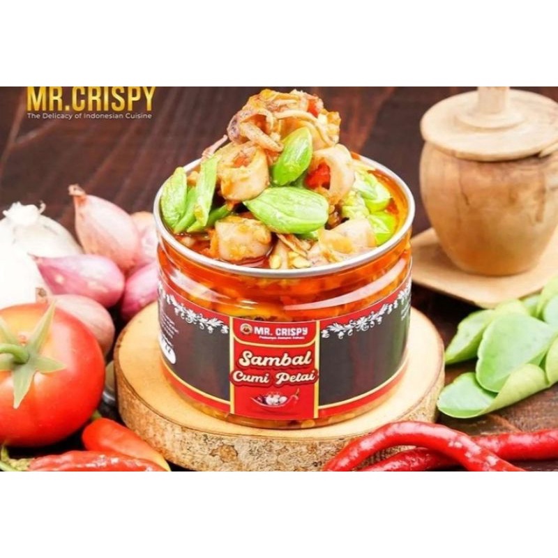 

SAMBAL MR CRISPY / SAMBAL CUMI PETAI / SAMBAL CUMI PETE /SAMBEL CUMI PETE / CAKALANG / BAWANG / CUMI ASIN / ROA / 120 GR