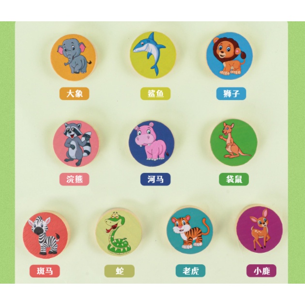 Mainan Edukasi KABI ANIMAL LOGIC GAME / Mainan Edukatif Pairing Game Tema Animal / Animal Homing Pairing Game / Mainan Mencocokkan Gambar / Mainan Belajar Urutan Gambar / Wooden Toys Memory Game
