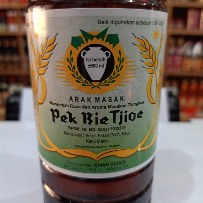 

Ready- Arak Putih Masak Pek Bie Tjioe Â±600Ml