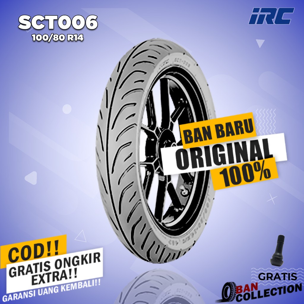 Ban Depan Motor HONDA PCX // IRC SCT-006 100/80 Ring 14 Tubeless ban motor matic tubles ring 14 ban 