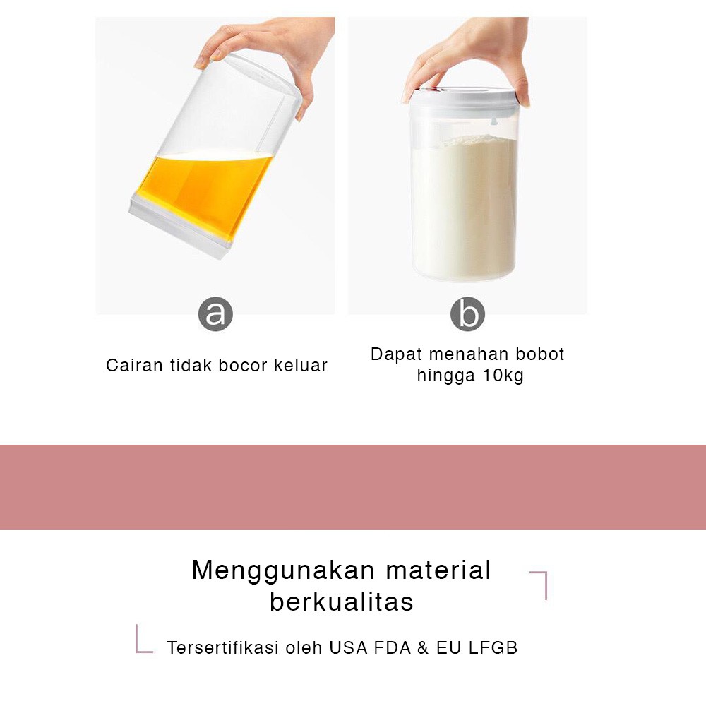 H✦ Ankou Toples Kedap Udara Susu Bubuk / Makanan (Model Bulat No Scrapper)