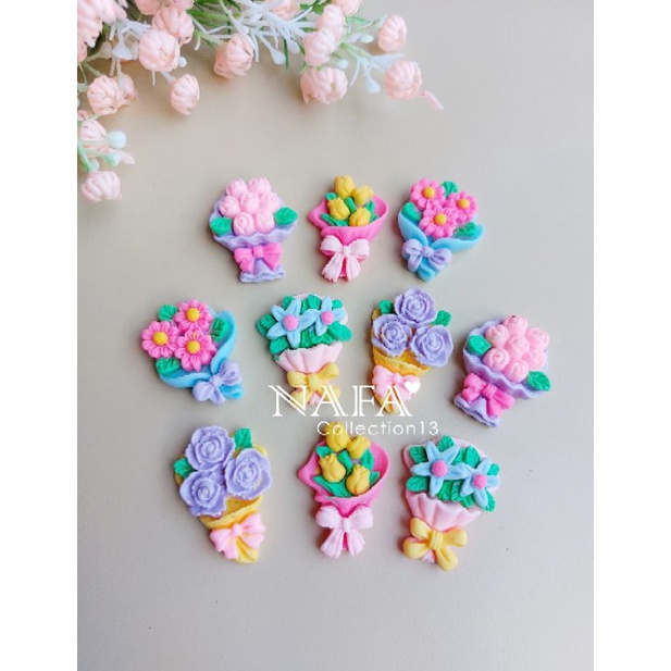 (10pcs) Clay Buket Bunga