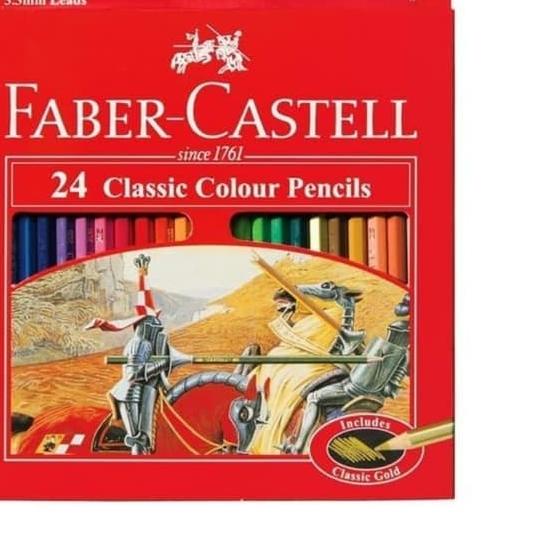 

☈ Pensil warna Faber castell 24L classic ♞