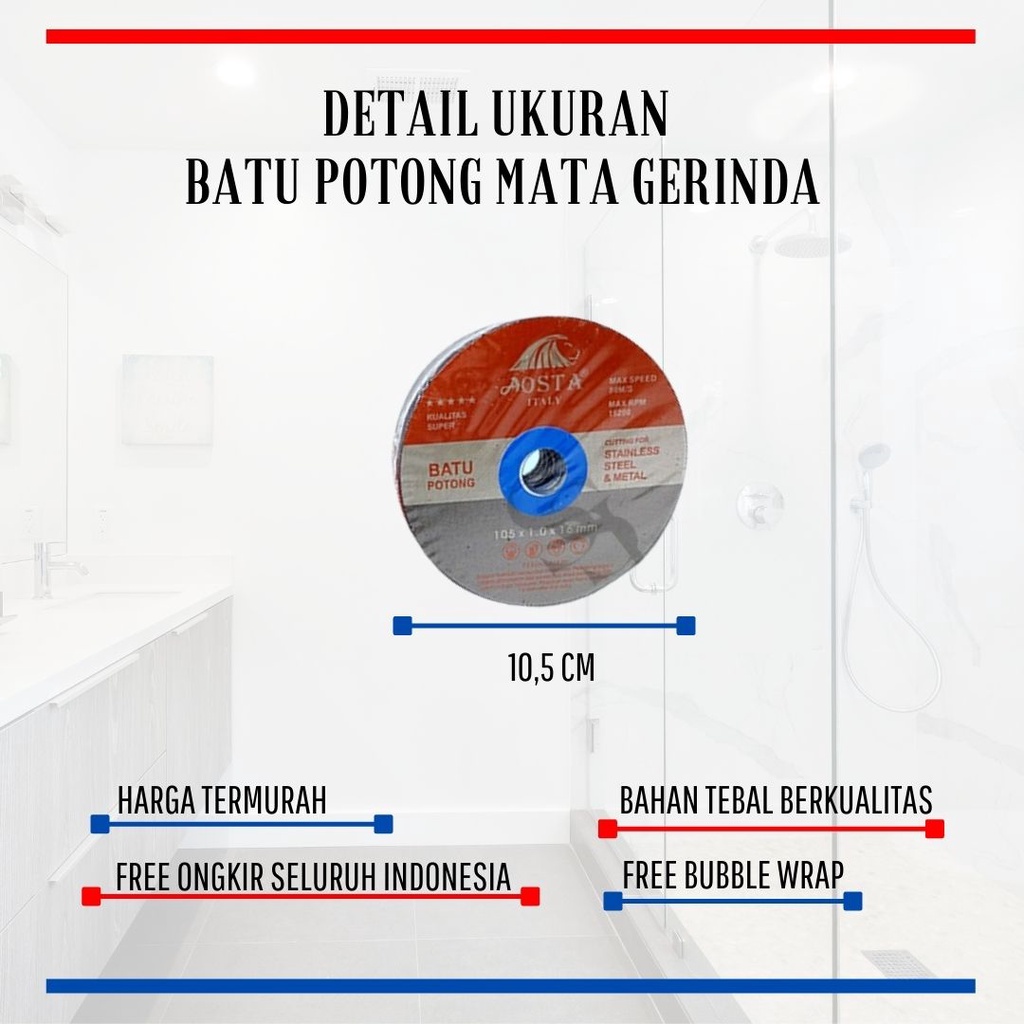 Batu Gerinda Potong Mollar 4 Inch / Cutting Wheel Grinda Stainless Steel Besi