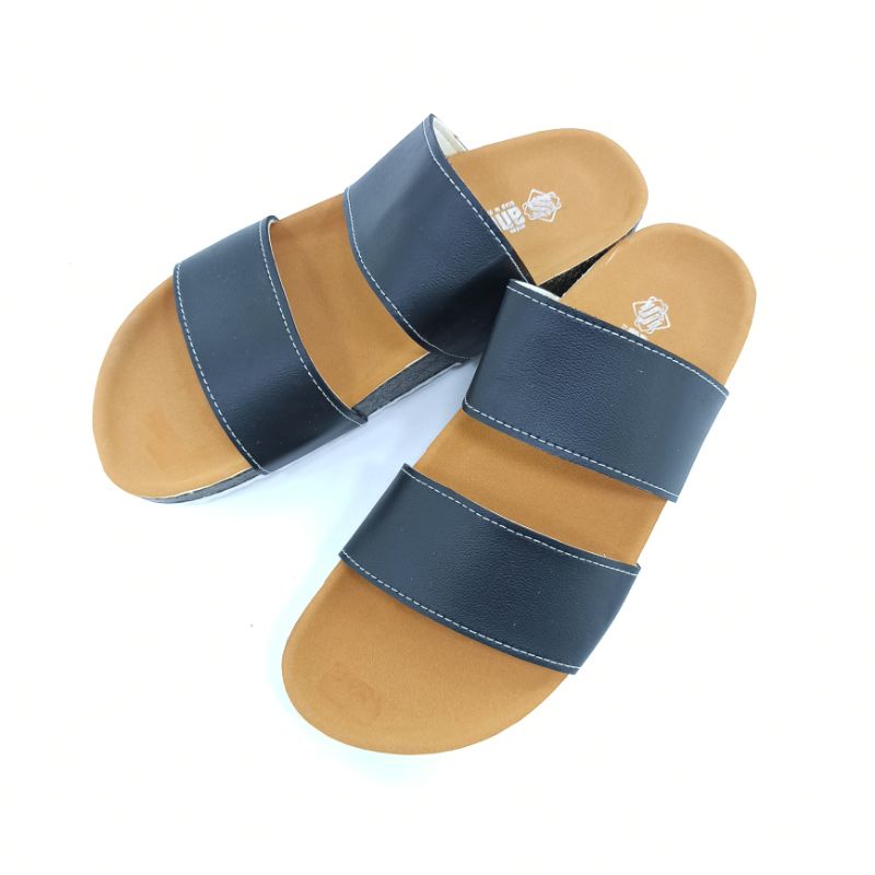 Sandal Wanita Casual Sandal Slop Puyuh Kekinian Model Birken Ban Dua Selop Andis AF13